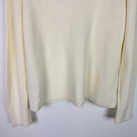 J. McLaughlin Rupert Sweater Chunky Shawl Collar Cream Ivory Size XL EUC - Picture 11 of 11